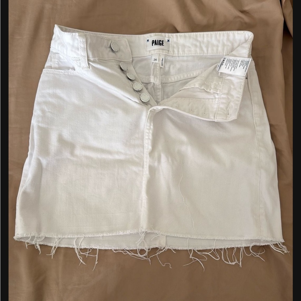 PAIGE White Mini Skirt